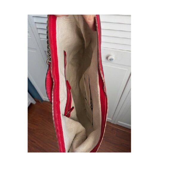 Authentic Gucci Soho red pebbled calf skin leather shoulder bag - Picture 11 of 16